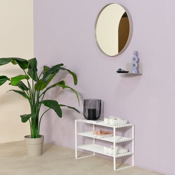 Scarpiera bianca in metallo 70x49x29 cm Rex – Spinder Design