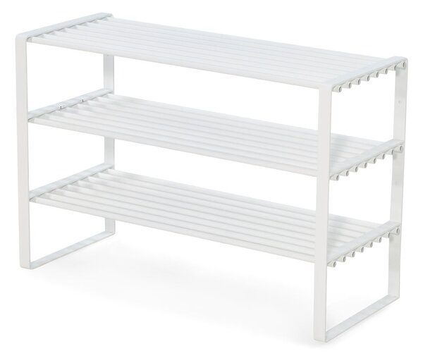 Scarpiera bianca in metallo 70x49x29 cm Rex – Spinder Design