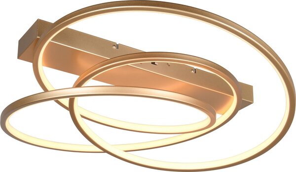 Lampada da soffitto moderna dorata per soggiorno e camera da letto, colore variabile LED 34W DARVIN Trio