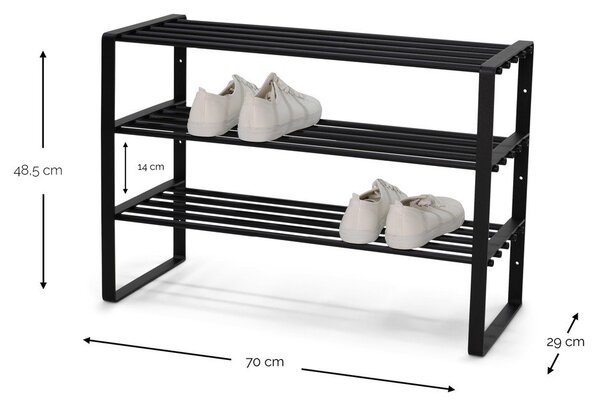 Scarpiera bianca in metallo 70x49x29 cm Rex – Spinder Design