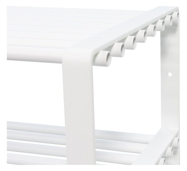Scarpiera bianca in metallo 70x49x29 cm Rex – Spinder Design
