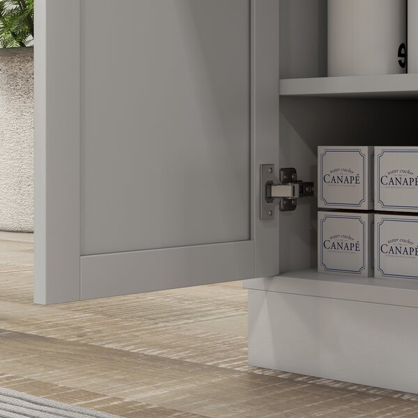 HOMCOM Mobile armadio microonde per cucina con spazio aperto 1 cassetto e armadio 2 porte 61 x 35 x 125,4 cm bianco