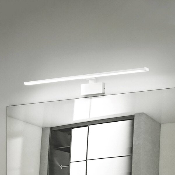 IDEAL LUX Applique a LED Alma, bianco metallizzato, larghezza 51 cm Alma, Bianco / Opale, Soggiorno / Sala da pranzo, Metallo, Moderno, Applique