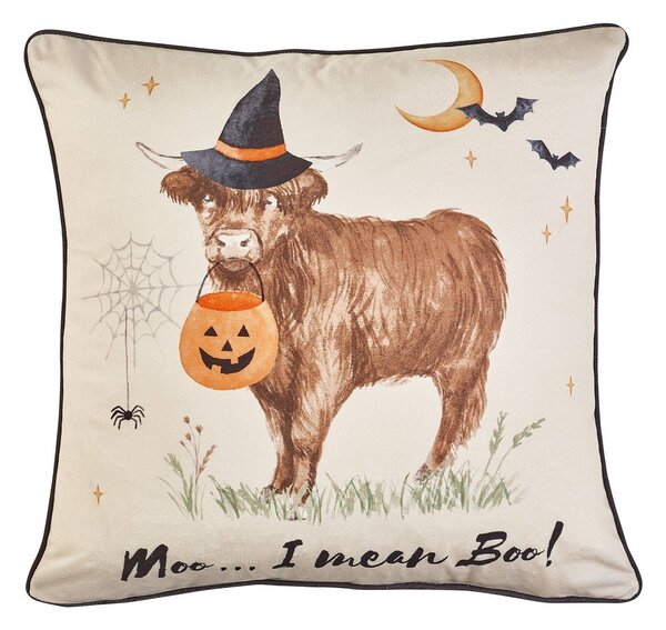 Cuscino decorativo a tema Halloween 45x45 cm Halloween Highland Cow – Catherine Lansfield