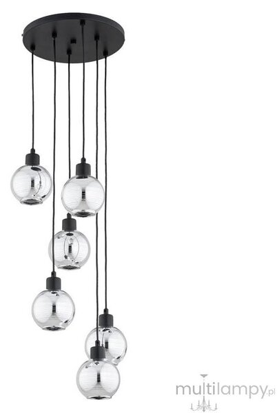 Lampada a sospensione PENDANT LANNA 6xE14 nera