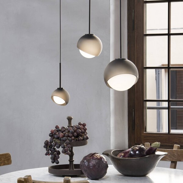 IDEAL LUX Lampada a sospensione Bloom, Nero, Soggiorno / Sala da pranzo, Metallo, Moderno, Lampada a sospensione