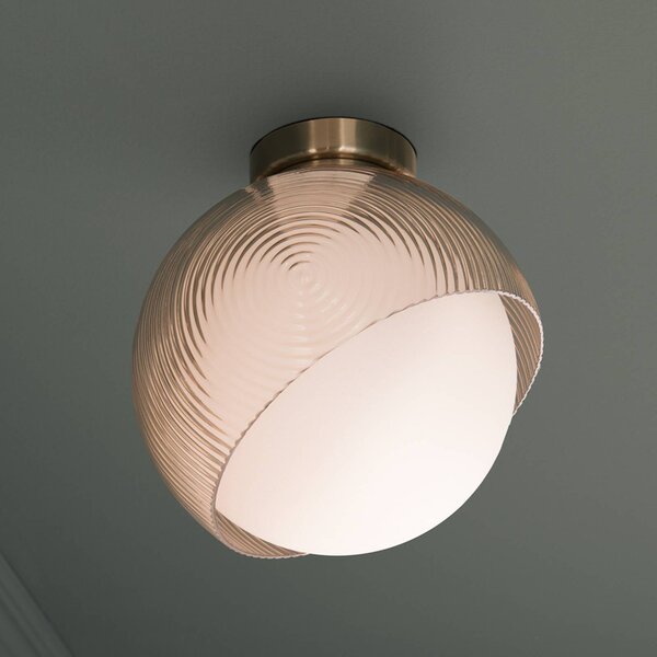 IDEAL LUX Applique da parete Bloom, Ottone / Oro, Soggiorno / Sala da pranzo, Metallo, Moderno, Applique