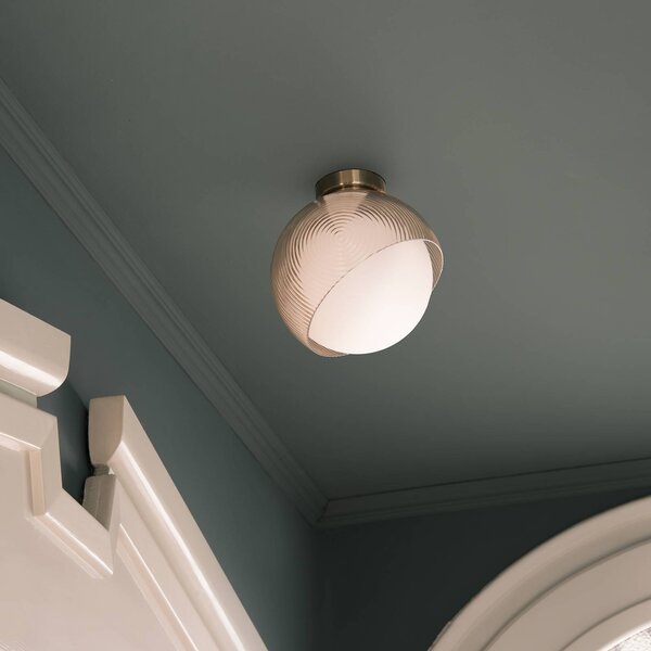 IDEAL LUX Applique da parete Bloom, Ottone / Oro, Soggiorno / Sala da pranzo, Metallo, Moderno, Applique