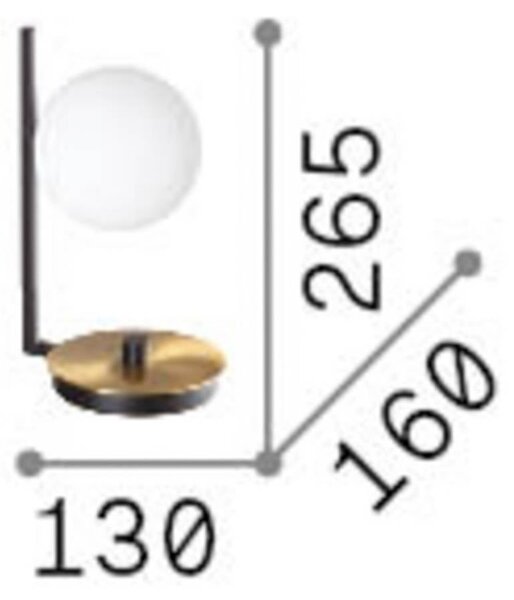 IDEAL LUX Lampada da tavolo Birds, Nero, Soggiorno / Sala da pranzo, Metallo, Moderno, Lampada da tavolo