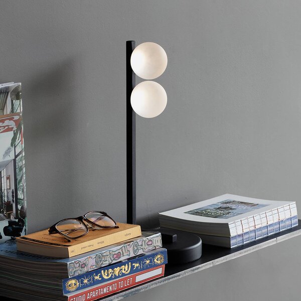 IDEAL LUX Lampada da tavolo Binomio, Nero, Soggiorno / Sala da pranzo, Metallo, Moderno, Lampada da tavolo