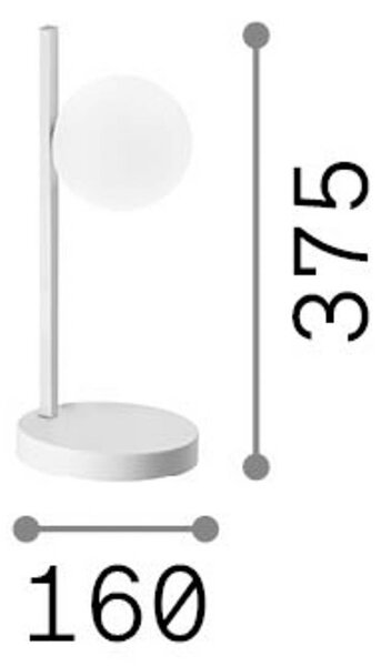 IDEAL LUX Lampada da tavolo Binomio, Nero, Soggiorno / Sala da pranzo, Metallo, Moderno, Lampada da tavolo