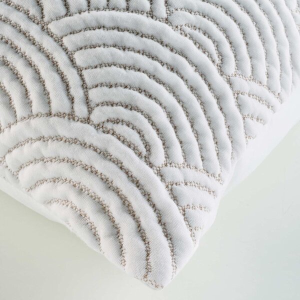 Set con copriletto e federa bianco/beige in jersey 220x240 cm Cassandra – douceur d'intérieur
