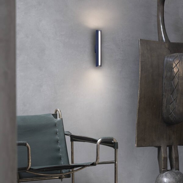 IDEAL LUX Applique da parete Dorica, Blu, Soggiorno / Sala da pranzo, Alluminio, Moderno, Applique