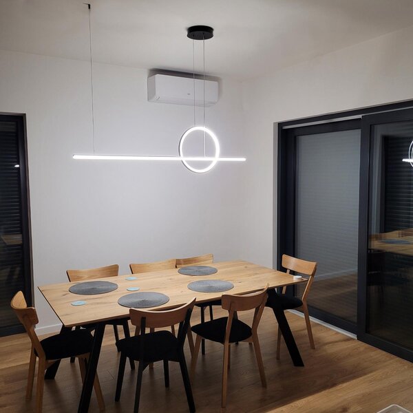 Lampada a sospensione a LED SIBIU 42 W 4000 K, nera