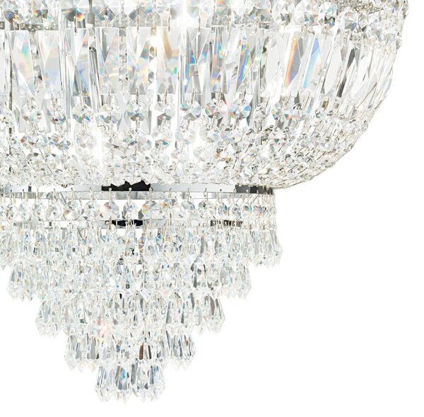 IDEAL LUX Applique da parete Dubai, dimmerabile, Cromo / Argento, Soggiorno / Sala da pranzo, Metallo, Applique