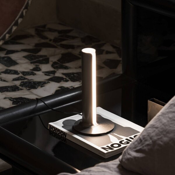 IDEAL LUX Lampada da tavolo Dorica, dimmerabile, Bronzo / Ottone antico, Soggiorno / Sala da pranzo, Alluminio, Moderno, Lampada da tavolo