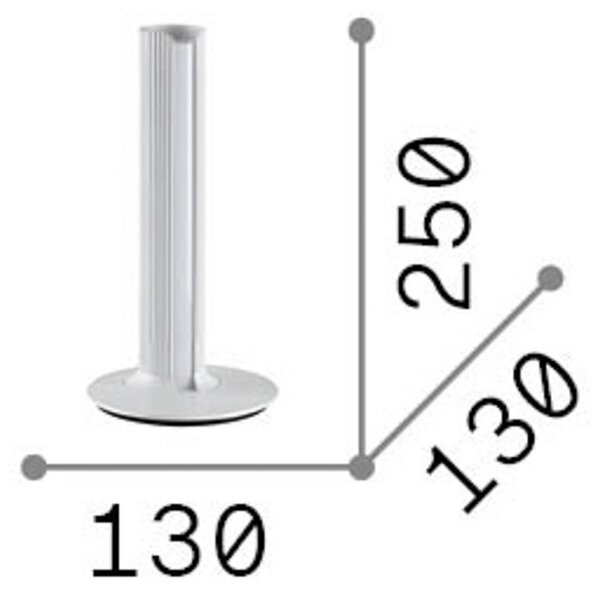 IDEAL LUX Lampada da tavolo Dorica, dimmerabile, Alluminio / Grigio / Zincato, Soggiorno / Sala da pranzo, Alluminio, Moderno, Lampada da tavolo