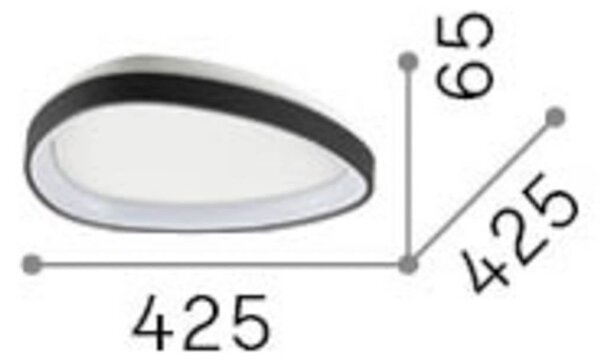 IDEAL LUX Plafoniera soffitto Gemini, Bianco / Opale, Soggiorno / Sala da pranzo, Metallo, Moderno, Plafoniera