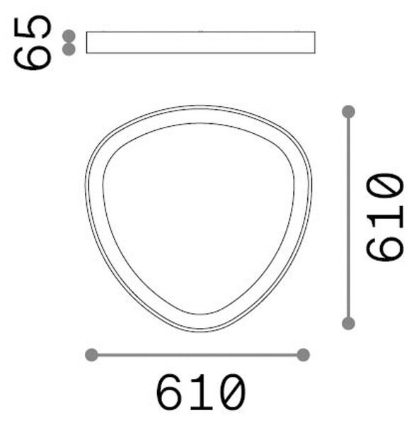 IDEAL LUX Plafoniera soffitto Gemini, Bianco / Opale, Soggiorno / Sala da pranzo, Metallo, Moderno, Plafoniera