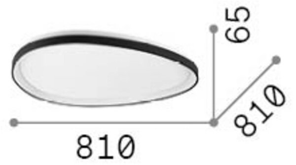 IDEAL LUX Plafoniera soffitto Gemini, Bianco / Opale, Soggiorno / Sala da pranzo, Metallo, Moderno, Plafoniera