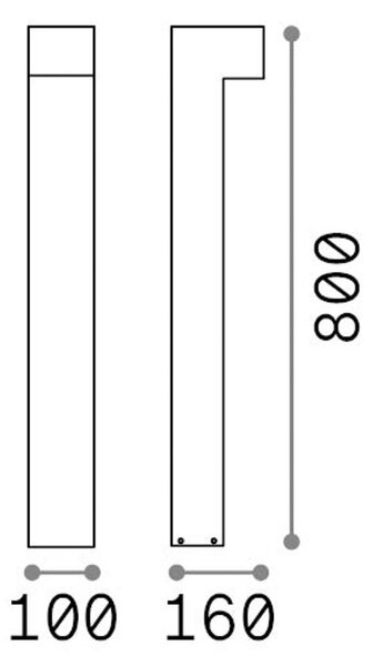 IDEAL LUX Lampione a LED Sirio, nero, altezza 80 cm, metallo Sirio, Nero, Alluminio, Moderno