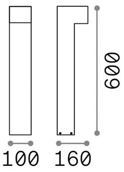 IDEAL LUX Lampione a LED Sirio, nero, altezza 60 cm, metallo Sirio, Nero, Alluminio, Moderno
