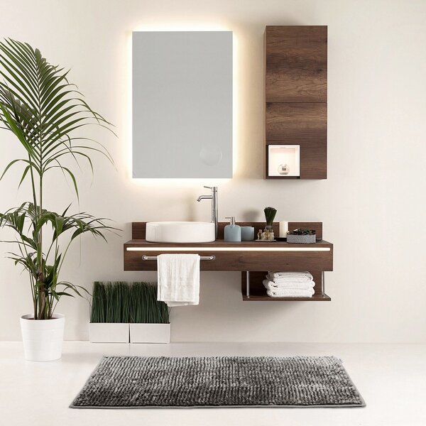 Set di tappetini per il bagno grigio scuro 2 pz per WC 80x50 cm Bati – Restilo