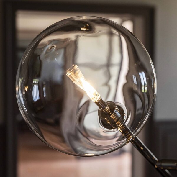 IDEAL LUX Lampada da terra Equinoxe, Cromo / Argento, Soggiorno / Sala da pranzo, Metallo, Lampada da terra
