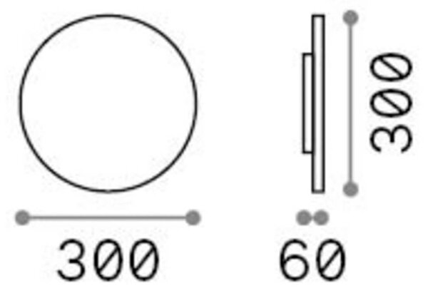 IDEAL LUX Applique da esterni a LED Punto, Bianco / Opale, Metallo, Moderno, Applique LED da esterni