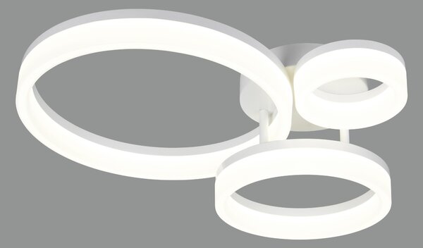 Plafoniera LED, bianca, moderna, L 51 cm