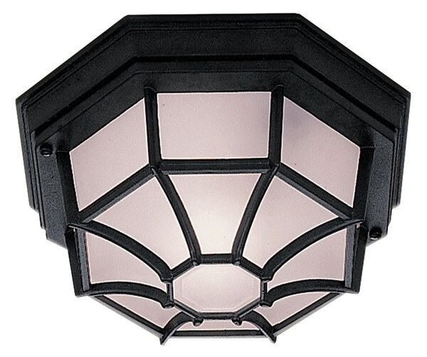 Applique Da Esterno Vintage - Decò Vermont Alluminio Nero Vetro 1 Luce E27
