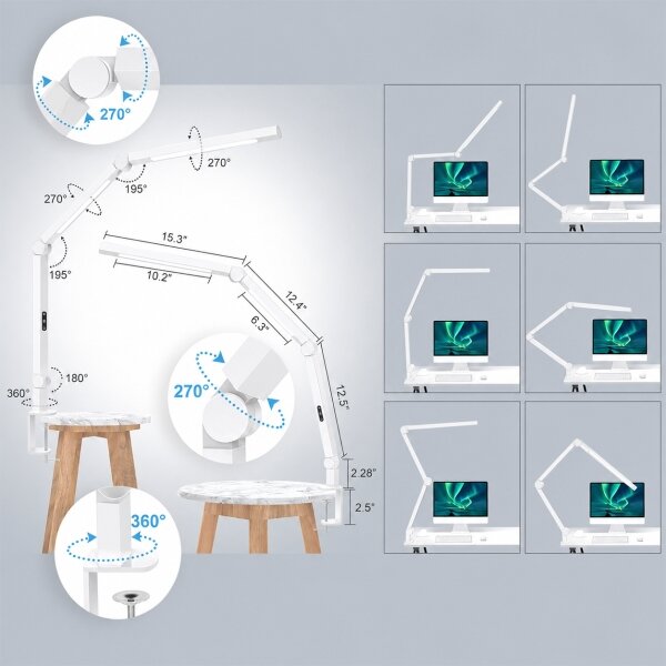 Brilagi-LED Lampada da tavolo dimmerabile a sfioramento VARIO LED/12W/230V 3000-6500K bianca