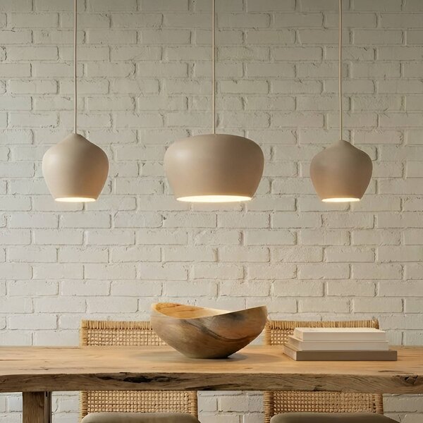 Lampada a sospensione Malisa Lucande, dimmerabile, Crema / Ambra, Soggiorno / Sala da pranzo, Metallo, Scandinavo, Lampada a sospensione