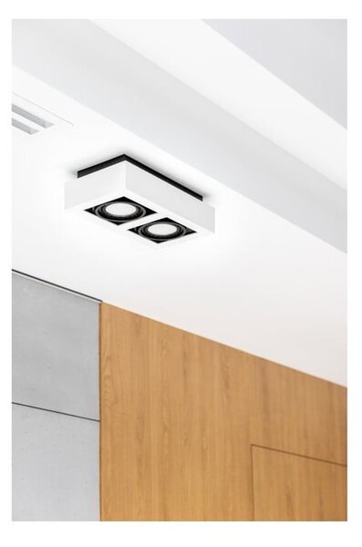 Lampada da soffitto bianca con paralume in metallo 34x18,5 cm Loid - GTV