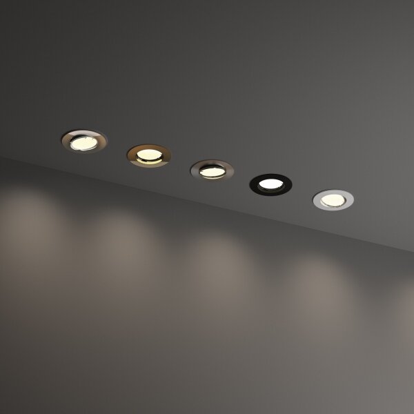 Ideal Lux - Faretto da incasso SWING 1xGU10/28W/230V diam. 8,2 cm, cromo opaco
