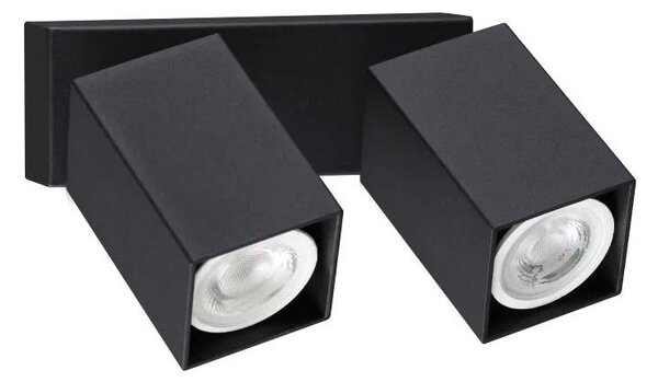Ideal Lux - Faretto da parete a LED DYNAMITE 2xGU10/7W/230V CRI 90 nero