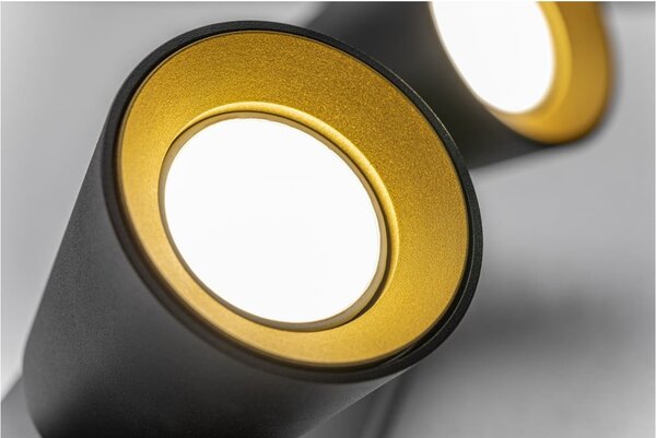 Lampada da soffitto nera con paralume in metallo 9x31 cm Elli - GTV