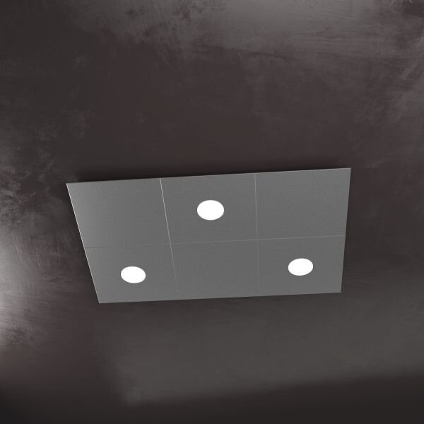 Eccentric applique-plafoniera 3 luci + 3 decorativo grigio antracit