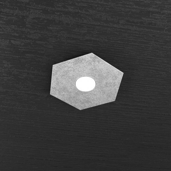Hexagon applique-plafoniera 1 luce foglia argento 1142-1l-fa