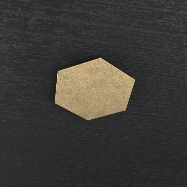 Hexagon applique-plafoniera decorativo foglia oro 1142-1d-fo