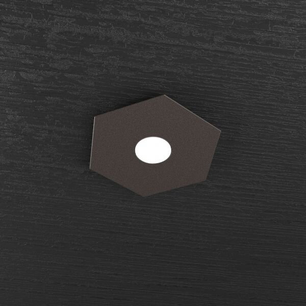 Hexagon applique-plafoniera 1 luce marrone 1142-1l-ma
