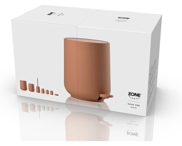 Pattumiera in plastica arancione 3 l Nova One - Zone