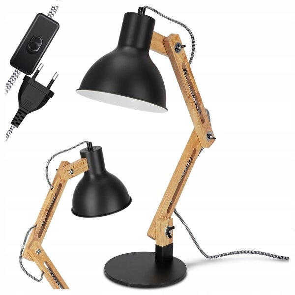 Lampada da tavolo 1xE27/40W/230V nera