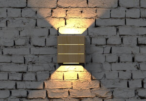 Immax 08522L - Lampada da parete per esterni LUXLINE LED/6W/230V 3000K IP54 rovere