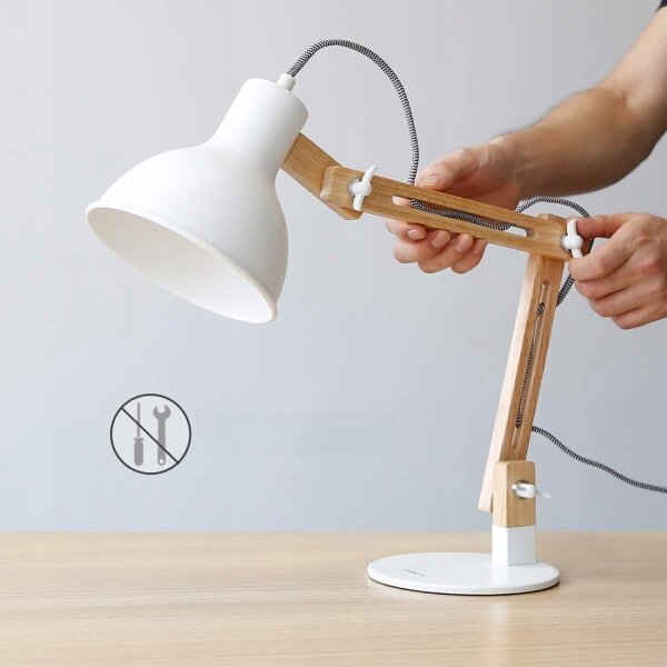 Lampada da tavolo 1xE27/40W/230V bianca