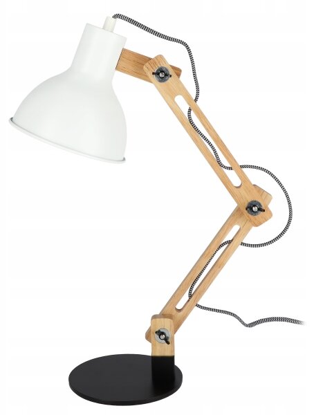 Lampada da tavolo 1xE27/40W/230V bianca/nera