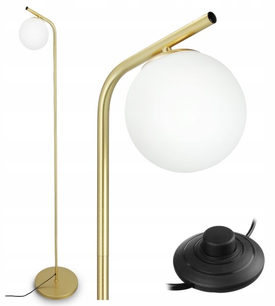 Lampada da terra 1xE27/40W/230V oro/bianco