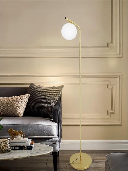 Lampada da terra 1xE27/40W/230V oro/bianco