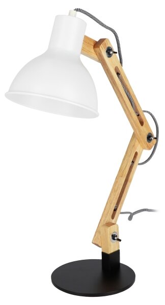 Lampada da tavolo 1xE27/40W/230V bianca/nera