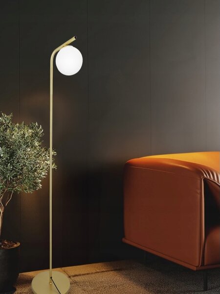Lampada da terra 1xE27/40W/230V oro/bianco